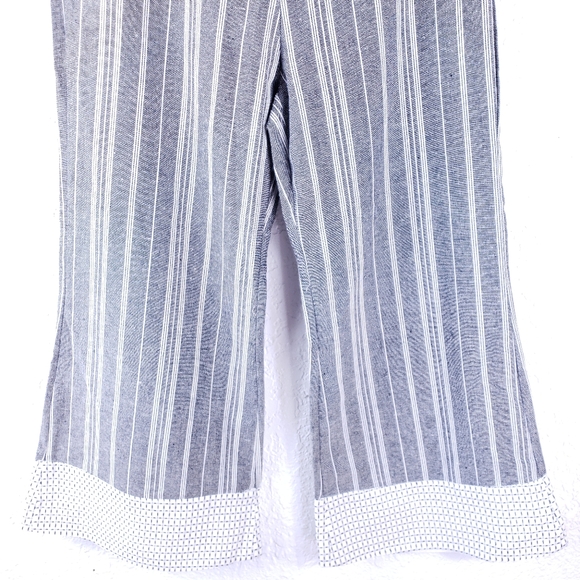 ENGLISH FACTORY Stripe Linen Blend Wide Leg Pants - Picture 5 of 11